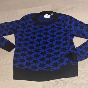 Men's Blue and Black Sweater
